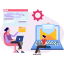 پیش‌نمایش فایل girls-using-laptop-doing-mail-management-work-9615876 از پک ارسال ایمیل