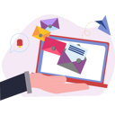 پیش‌نمایش فایل holding-laptop-and-sending-mail-9615752 از پک ارسال ایمیل