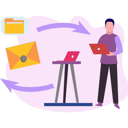 پیش‌نمایش فایل man-transferring-mail-9615914 از پک ارسال ایمیل