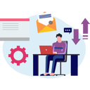پیش‌نمایش فایل man-working-at-his-desk-9615871 از پک ارسال ایمیل