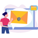 پیش‌نمایش فایل woman-looking-at-mail-9615910 از پک ارسال ایمیل