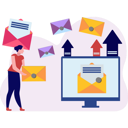 پیش‌نمایش فایل woman-posting-mail-9615848 از پک ارسال ایمیل