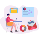 پیش‌نمایش فایل woman-working-at-her-desk-9615894 از پک ارسال ایمیل