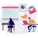 پیش‌نمایش فایل young-boy-talking-to-girl-at-work-9615895 از پک ارسال ایمیل
