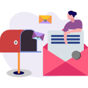 پیش‌نمایش فایل young-girl-takes-mail-from-mailbox-9615846 از پک ارسال ایمیل