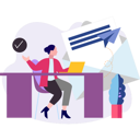 پیش‌نمایش فایل young-girl-working-at-her-desk-9615729 از پک ارسال ایمیل