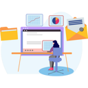 پیش‌نمایش فایل young-girl-working-on-monitor-9615920 از پک ارسال ایمیل