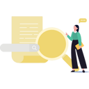 پیش‌نمایش فایل girl-looking-at-document-through-magnifier-9624695 از پک اطلاعات