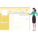 پیش‌نمایش فایل girl-looking-at-website-9624754 از پک اطلاعات