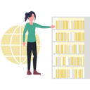 پیش‌نمایش فایل girl-standing-by-book-rack-9624685 از پک اطلاعات