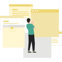پیش‌نمایش فایل man-working-on-web-page-9624767 از پک اطلاعات