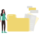 پیش‌نمایش فایل woman-standing-next-to-folder-9624694 از پک اطلاعات