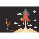پیش‌نمایش فایل man-happy-to-see-rocket-launch-9663819 از پک پرتاب موشک