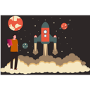 پیش‌نمایش فایل man-looking-at-rocket-9663799 از پک پرتاب موشک