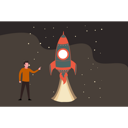 پیش‌نمایش فایل man-watching-rocket-launch-9663804 از پک پرتاب موشک