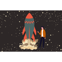 پیش‌نمایش فایل man-watching-rocket-launch-9663810 از پک پرتاب موشک