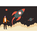 پیش‌نمایش فایل man-watching-rocket-launch-9663824 از پک پرتاب موشک