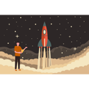 پیش‌نمایش فایل man-working-on-rocket-launch-9663813 از پک پرتاب موشک