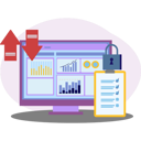 پیش‌نمایش فایل data-is-being-transferred-from-monitor-9673961 از پک امنیت داده