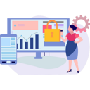 پیش‌نمایش فایل girl-is-looking-at-graph-lock-9673983 از پک امنیت داده
