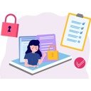 پیش‌نمایش فایل girl-is-working-online-9674021 از پک امنیت داده