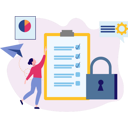 پیش‌نمایش فایل girl-stands-with-a-checklist-9674044 از پک امنیت داده