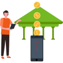پیش‌نمایش فایل boy-is-transferring-money-to-bank-9684512 از پک فناوری مالی