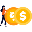 پیش‌نمایش فایل girl-has-dollar-coins-9684599 از پک فناوری مالی