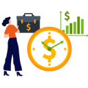 پیش‌نمایش فایل girl-is-looking-at-dollar-clock-9684609 از پک فناوری مالی
