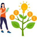 پیش‌نمایش فایل girl-is-looking-at-dollar-plant-9684611 از پک فناوری مالی
