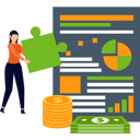 پیش‌نمایش فایل girl-is-making-a-business-report-9684623 از پک فناوری مالی