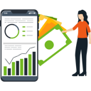 پیش‌نمایش فایل girl-is-saving-money-in-mobile-9684530 از پک فناوری مالی