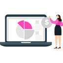 پیش‌نمایش فایل girl-looking-at-dollar-pie-chart-9634741 از پک جذب مخاطب هدف