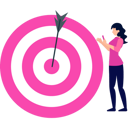پیش‌نمایش فایل girl-looking-at-target-on-phone-9634777 از پک جذب مخاطب هدف