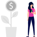 پیش‌نمایش فایل girl-standing-next-to-dollar-plant-9634782 از پک جذب مخاطب هدف