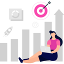 پیش‌نمایش فایل girl-working-on-target-graph-9634813 از پک جذب مخاطب هدف