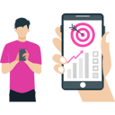 پیش‌نمایش فایل man-looking-at-target-of-graph-9634747 از پک جذب مخاطب هدف