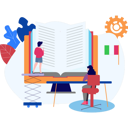 پیش‌نمایش فایل girls-are-reading-from-a-book-online-9698546 از پک کلاس‌های زبان