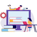 پیش‌نمایش فایل girls-are-studying-online-9698553 از پک کلاس‌های زبان