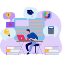 پیش‌نمایش فایل the-boy-is-reading-at-his-desk-9698532 از پک کلاس‌های زبان