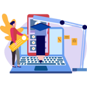 پیش‌نمایش فایل the-girl-is-learning-online-9698535 از پک کلاس‌های زبان