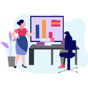 پیش‌نمایش فایل the-girl-is-talking-about-the-graph-9698527 از پک کلاس‌های زبان