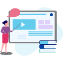 پیش‌نمایش فایل the-girl-is-teaching-online-9698506 از پک کلاس‌های زبان