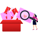 پیش‌نمایش فایل girl-looking-at-love-envelopes-9706004 از پک عشق و حمایت
