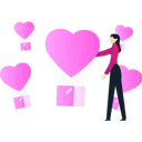 پیش‌نمایش فایل girl-sending-donations-by-parachute-9705978 از پک عشق و حمایت