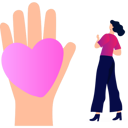 پیش‌نمایش فایل hand-giving-heart-to-woman-9705995 از پک عشق و حمایت