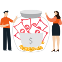 پیش‌نمایش فایل boy-and-girl-saving-money-in-jar-9725696 از پک پس‌انداز پول
