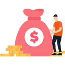 پیش‌نمایش فایل boy-looking-at-bag-of-dollars-9725739 از پک پس‌انداز پول