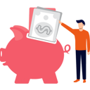 پیش‌نمایش فایل boy-putting-cash-in-piggy-bank-9725783 از پک پس‌انداز پول