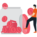 پیش‌نمایش فایل boy-putting-dollar-coins-in-jar-9725756 از پک پس‌انداز پول